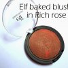 Elf Baked blush in Rich rose Review, Swatches and Photos