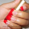 NOTD: Red french tips with acrylic false tips