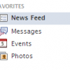 Facebook Events icon displays the current day of the month.