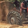 Stucked Water-bowser, Wilpattu. 
During the dry season small...