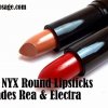 NYX Round Lipsticks: Rea and Electra Review and pictures