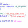 Create Database Snapshot