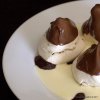 Chocolate Coated Meringue, with Ganache & Cream