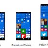 Windows 10 Mobile උපාංග ප්‍රධාන ඒකක 3ක් යටතේ කාණ්ඩ කරයි